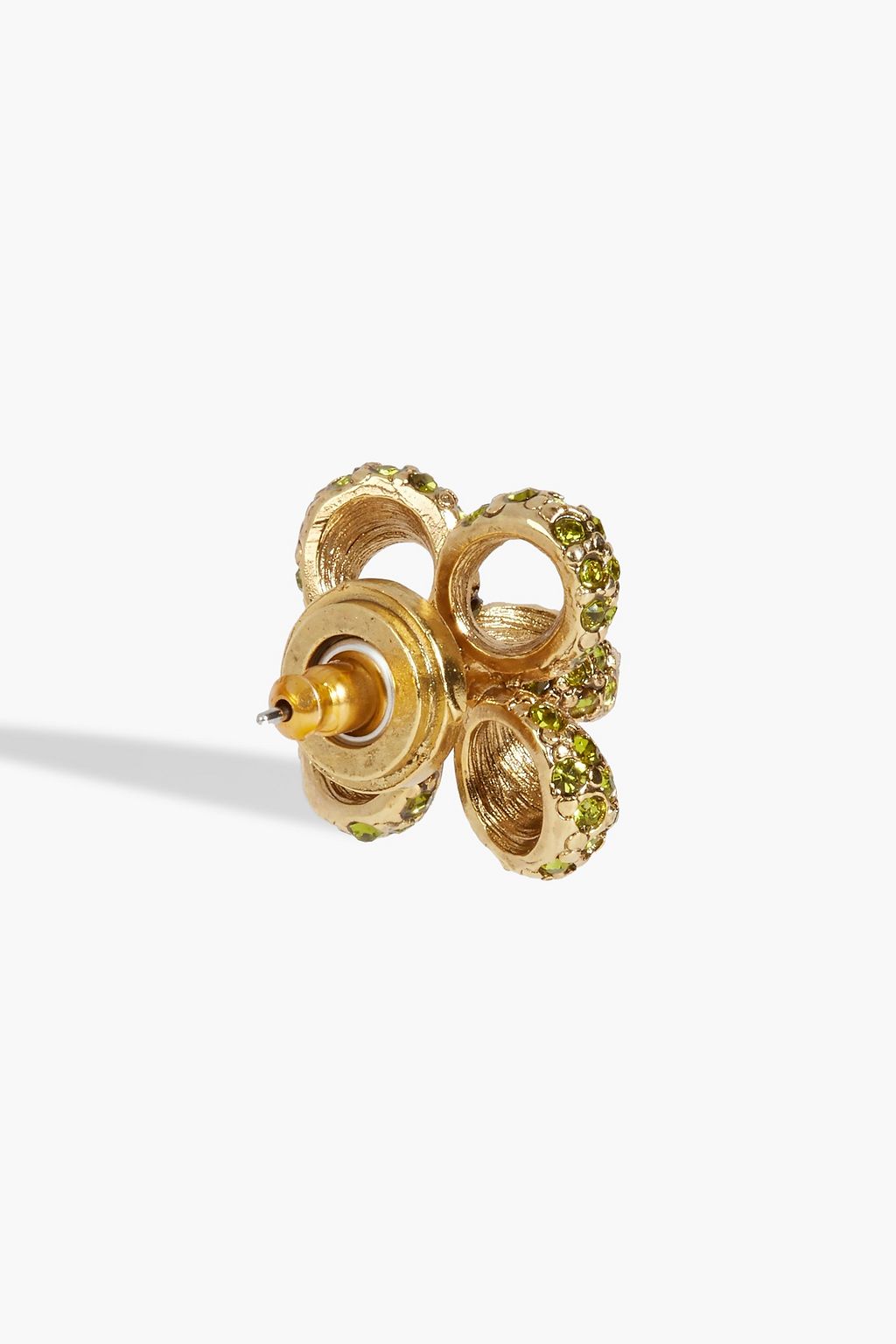 OSCAR DE LA RENTA Gold-tone crystal earrings