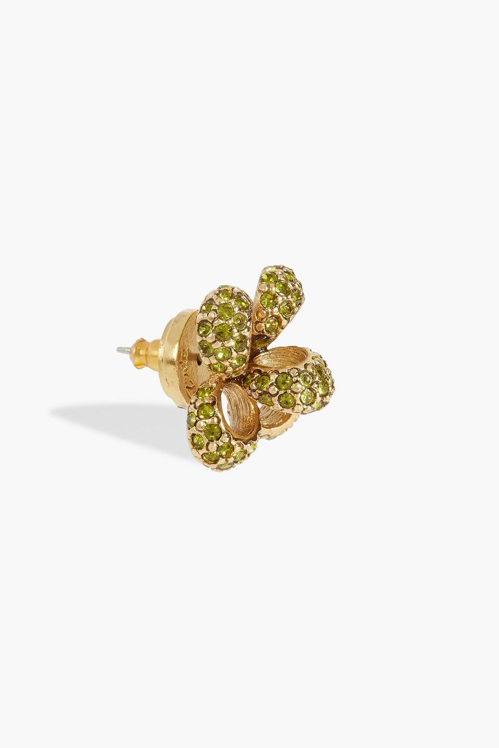 OSCAR DE LA RENTA Gold-tone crystal earrings