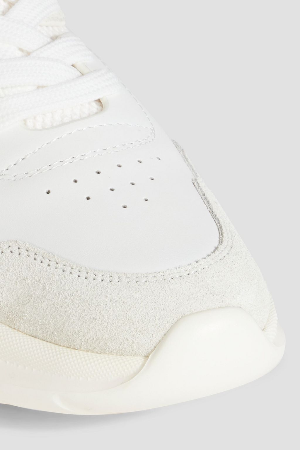 STUART WEITZMAN Leather, suede and stretch-knit sneakers