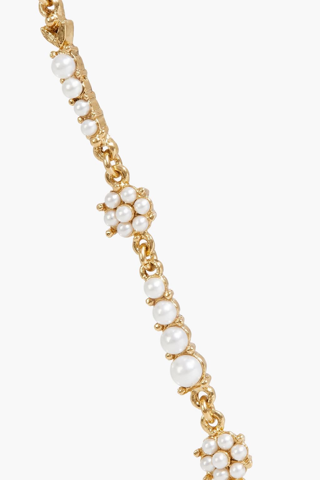 OSCAR DE LA RENTA Gold-tone faux pearl earrings