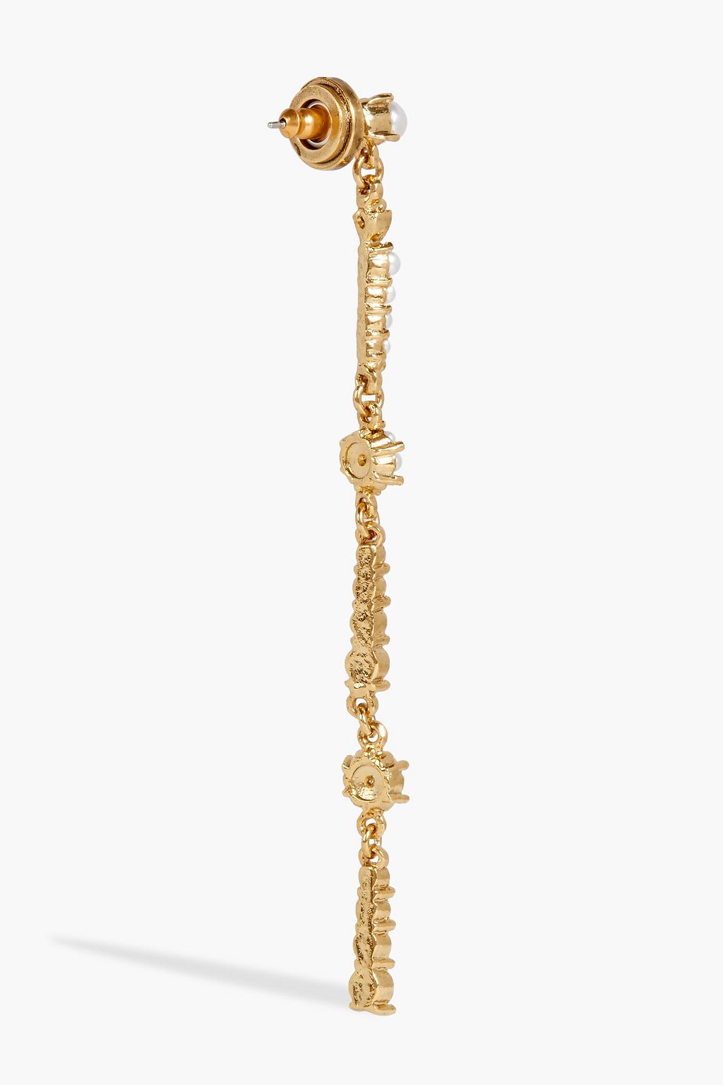OSCAR DE LA RENTA Gold-tone faux pearl earrings