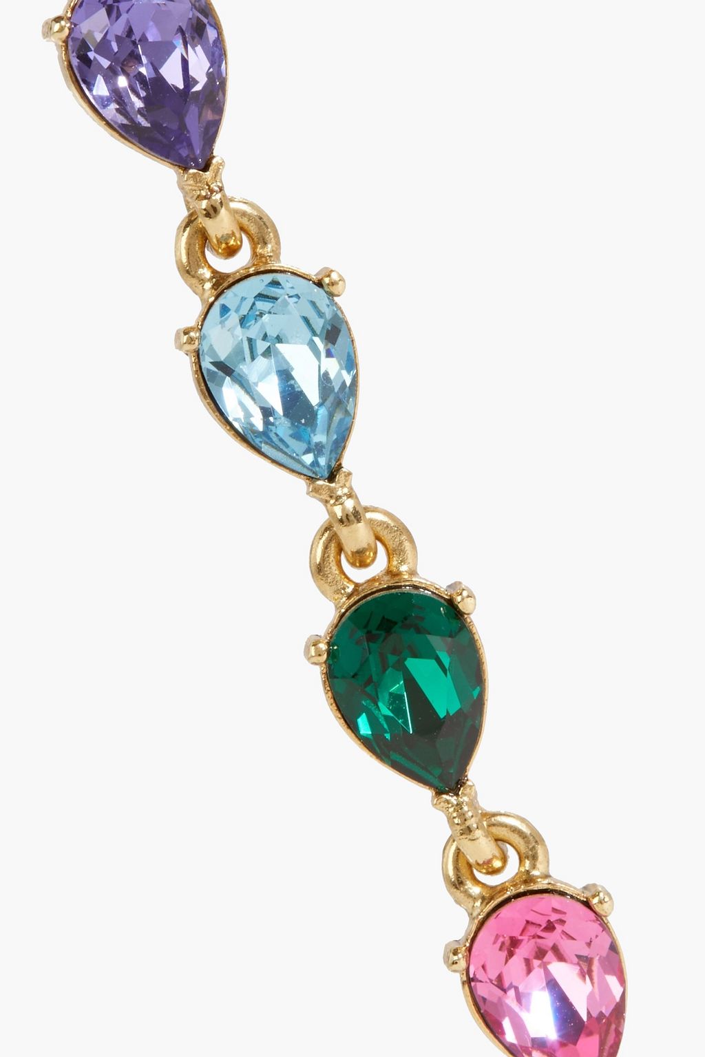 OSCAR DE LA RENTA Gold-tone crystal earrings