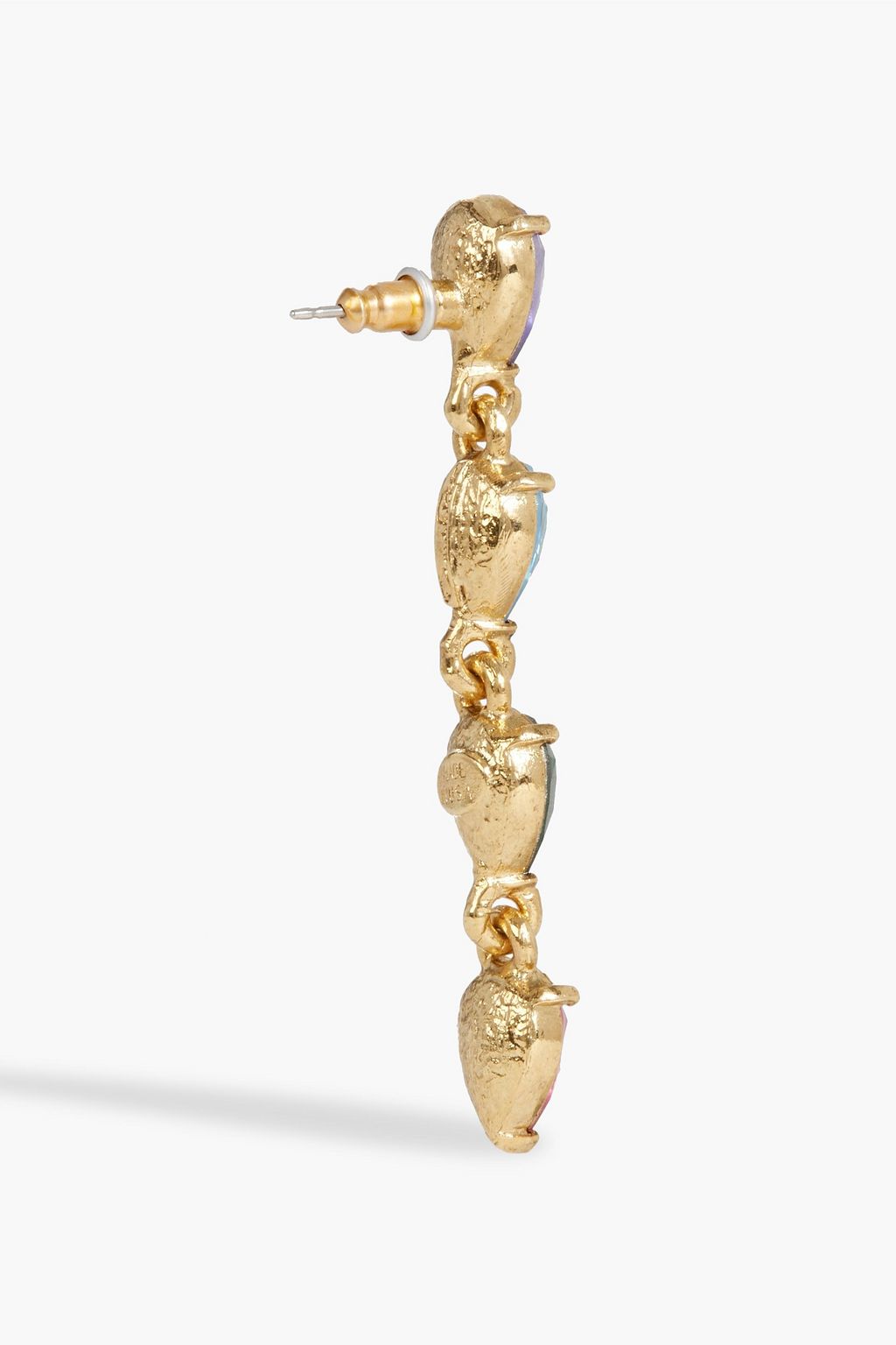 OSCAR DE LA RENTA Gold-tone crystal earrings