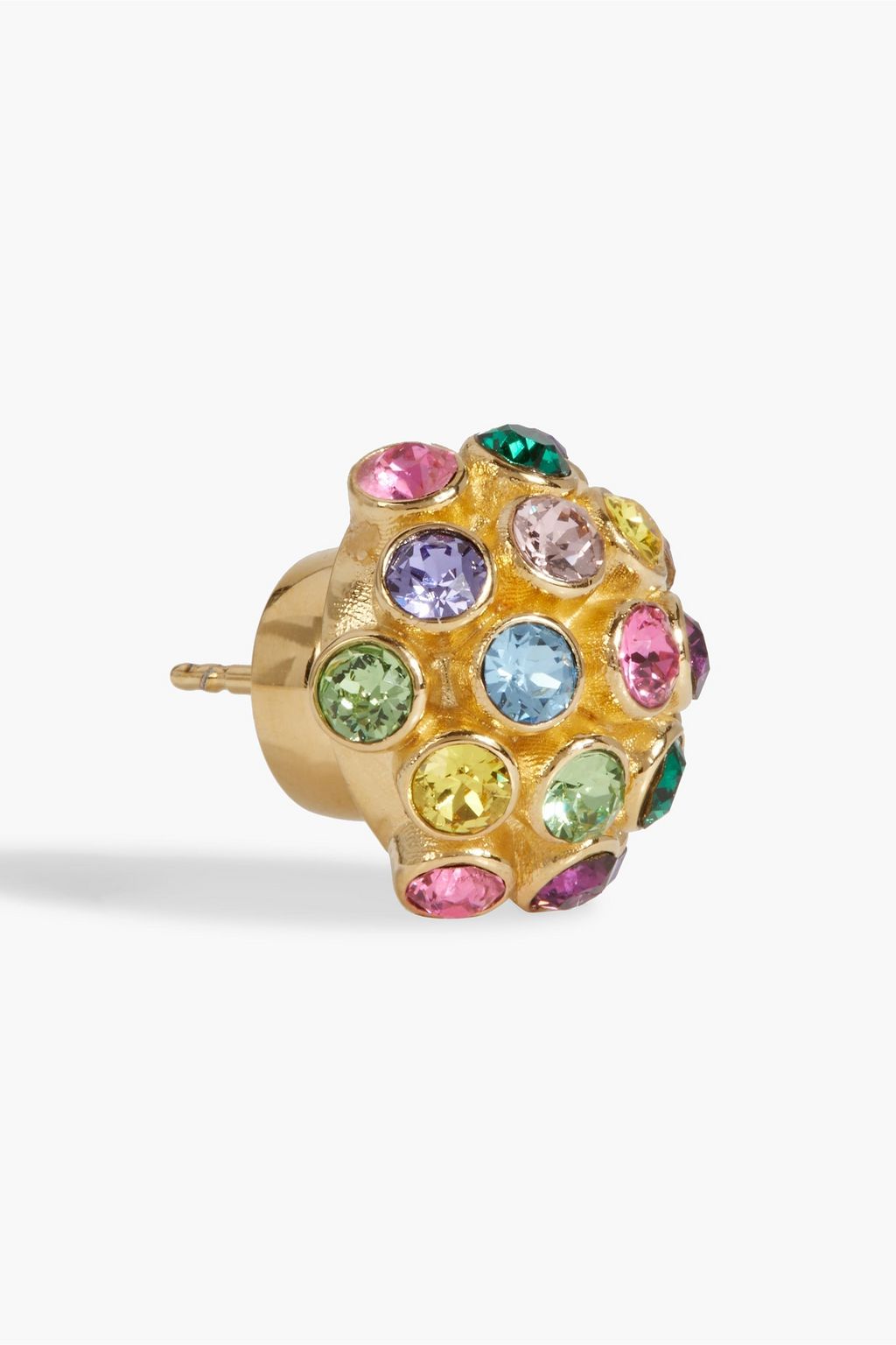 OSCAR DE LA RENTA Gold-tone crystal earrings