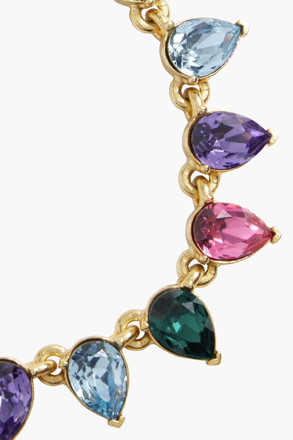 OSCAR DE LA RENTA Gold-tone crystal bracelet
