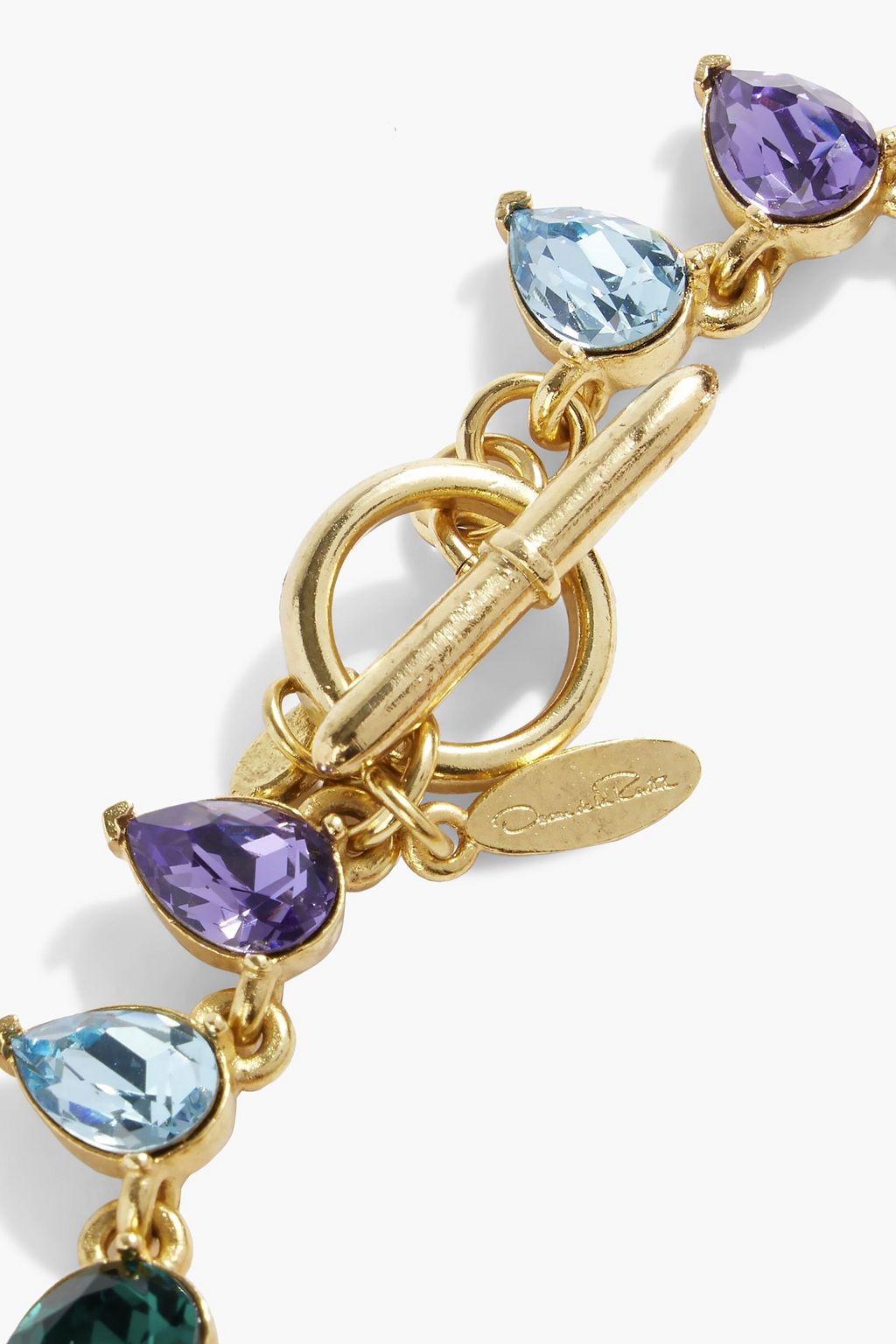 OSCAR DE LA RENTA Gold-tone crystal bracelet