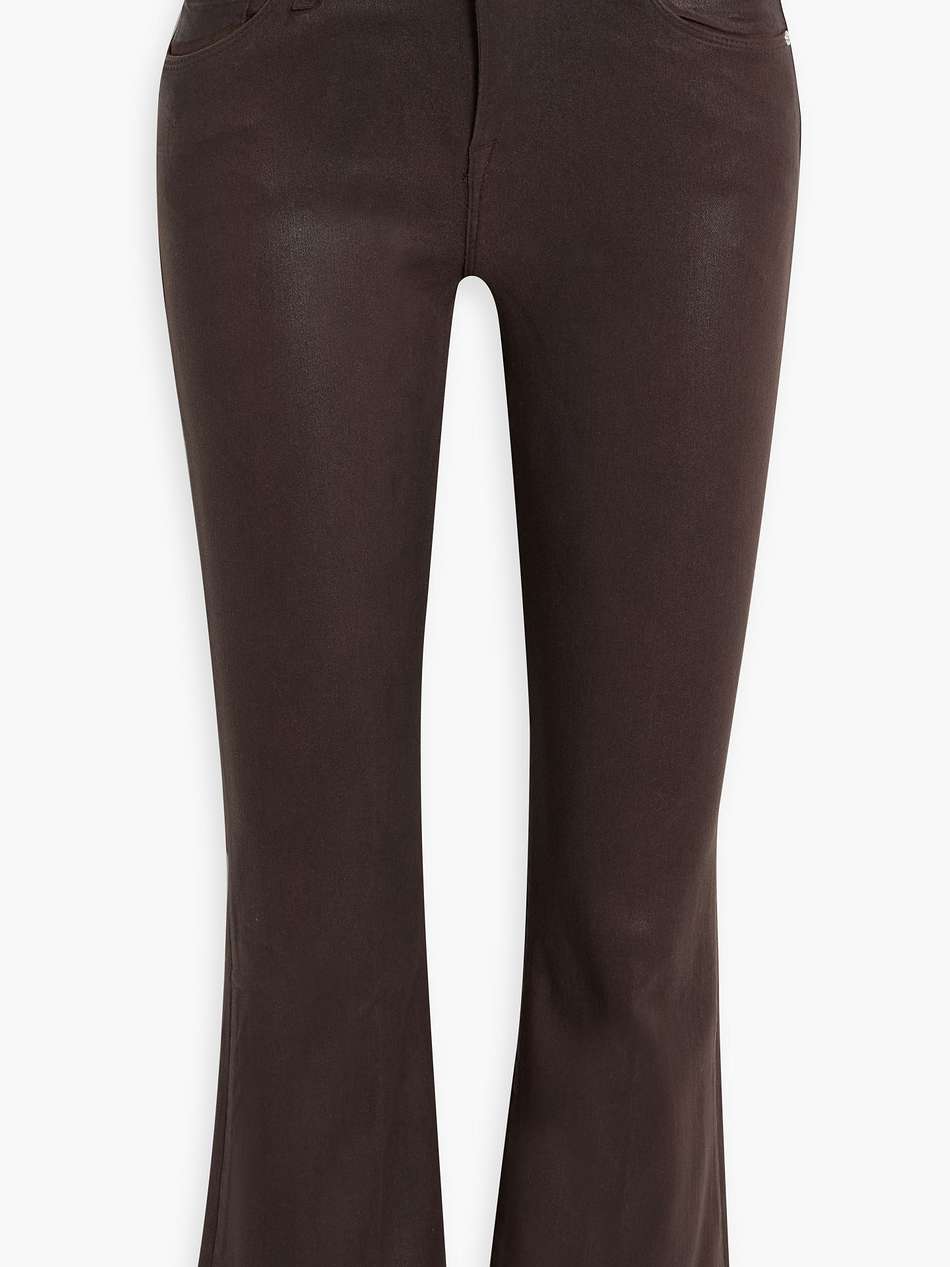 le crop coated high-rise flared jeans