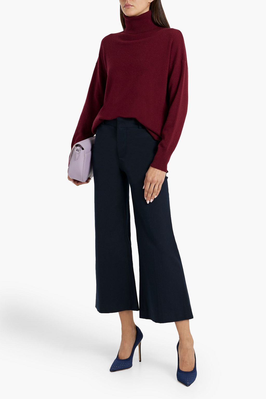 FRAME Le Crop Palazzo cotton-blend twill wide-leg pants
