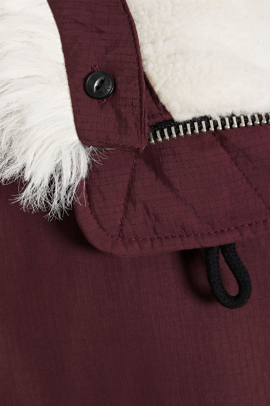RAG & BONE Faux fur-trimmed ripstop hooded down coat