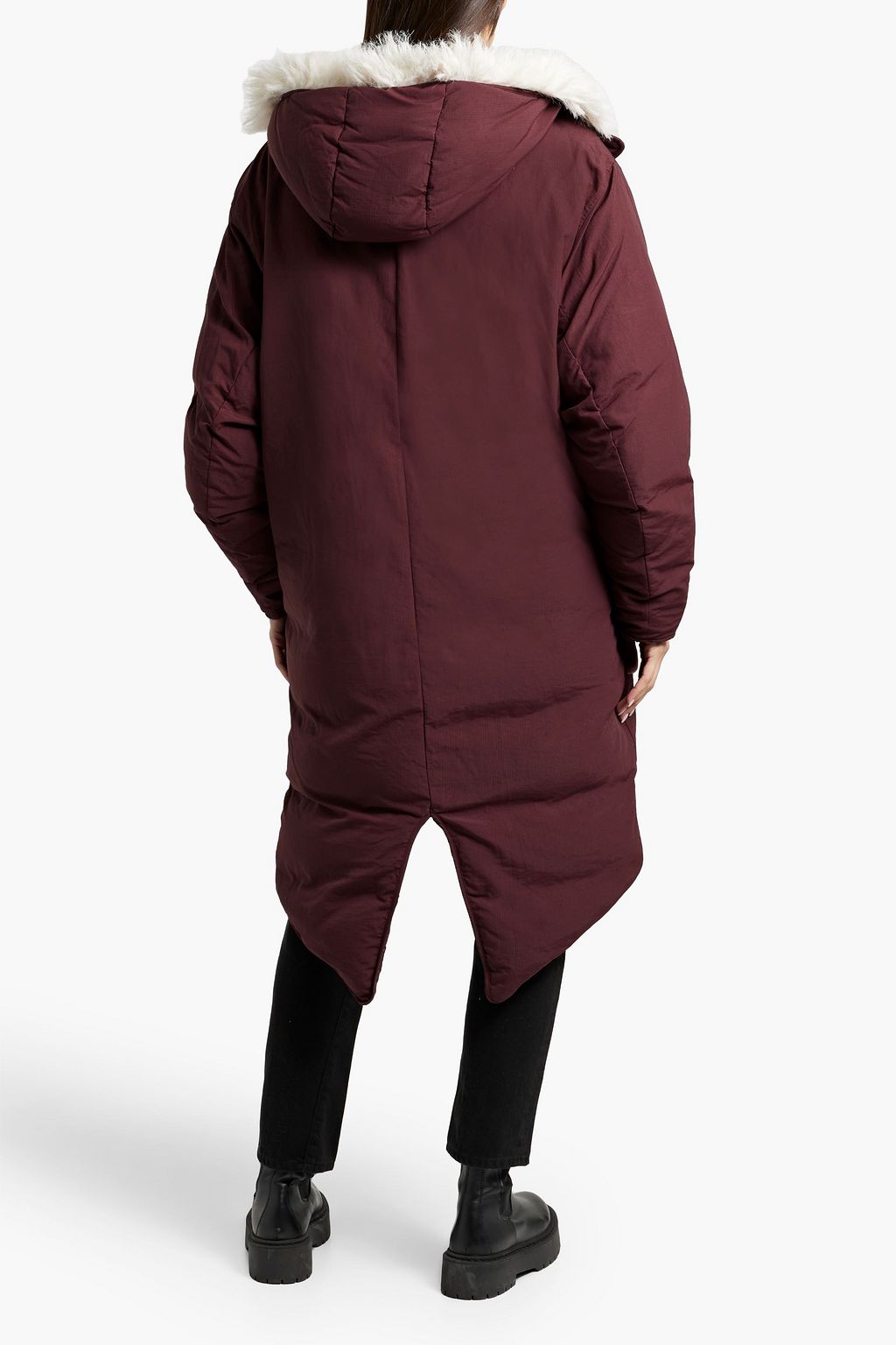 RAG & BONE Faux fur-trimmed ripstop hooded down coat