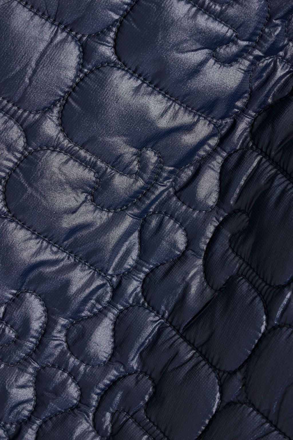GANNI Quilted shell mini skirt