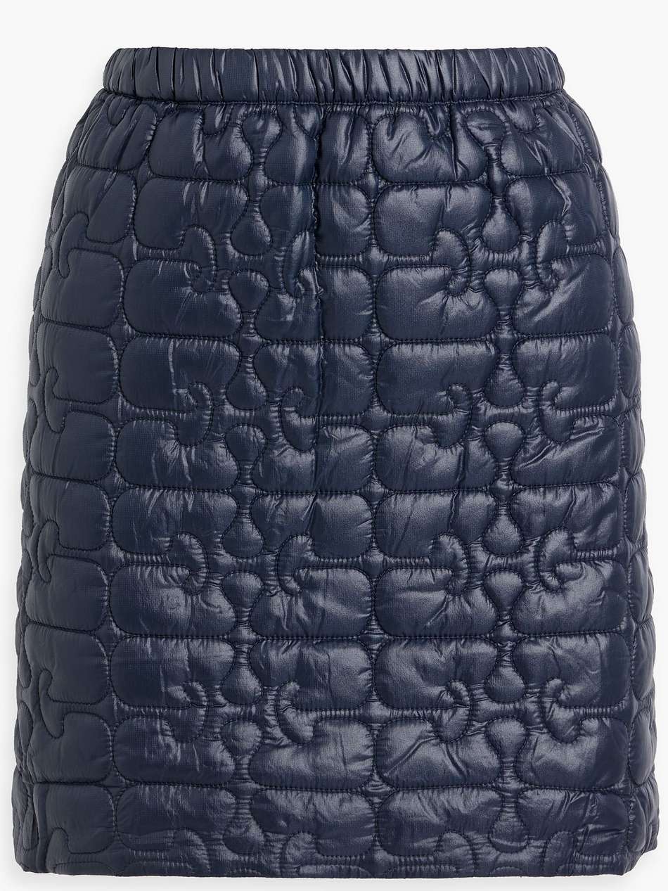 quilted shell mini skirt