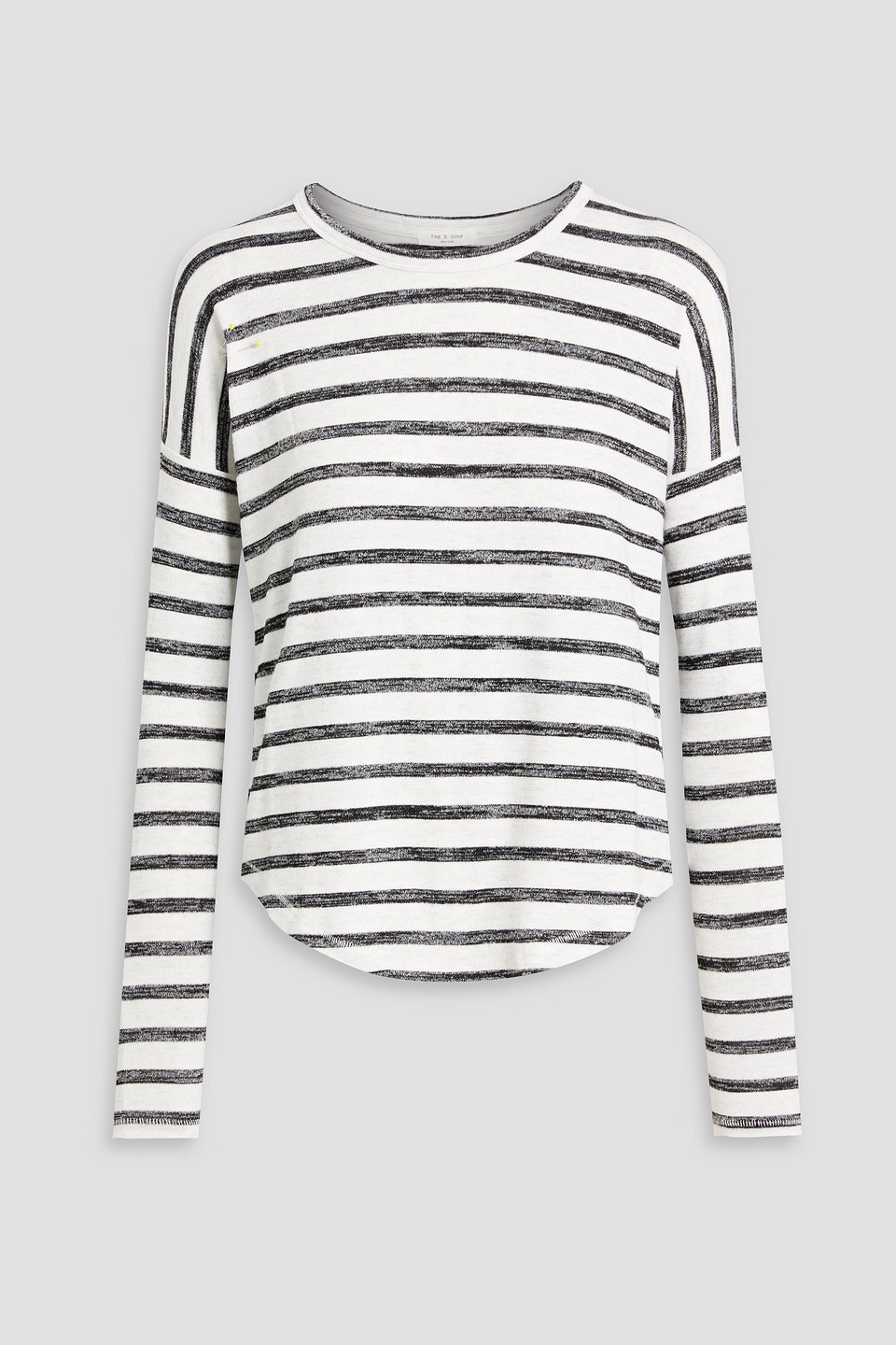 Rag & Bone Striped Knitted Top In White