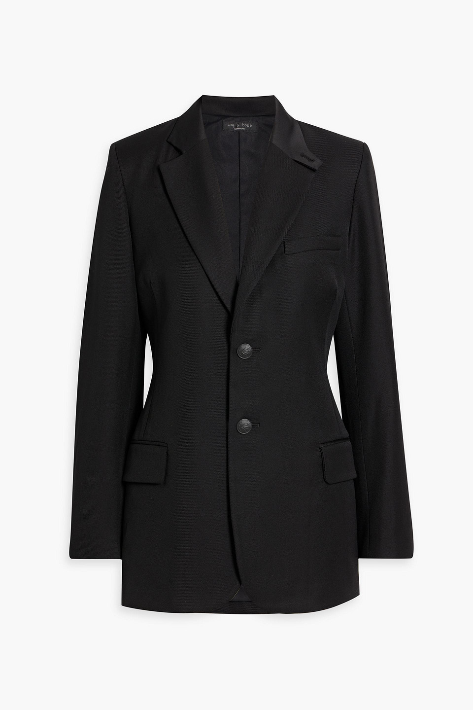 Rag & Bone Wool-twill Blazer In Black