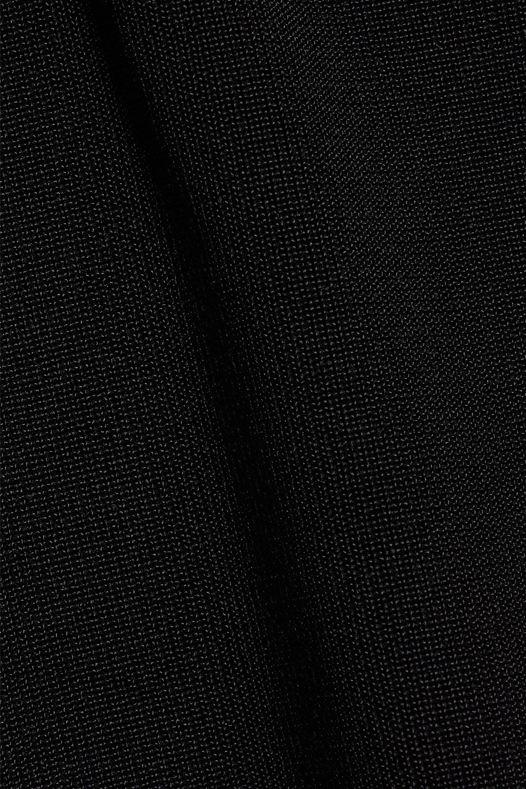 GANNI Cold-shoulder ribbed-jersey top
