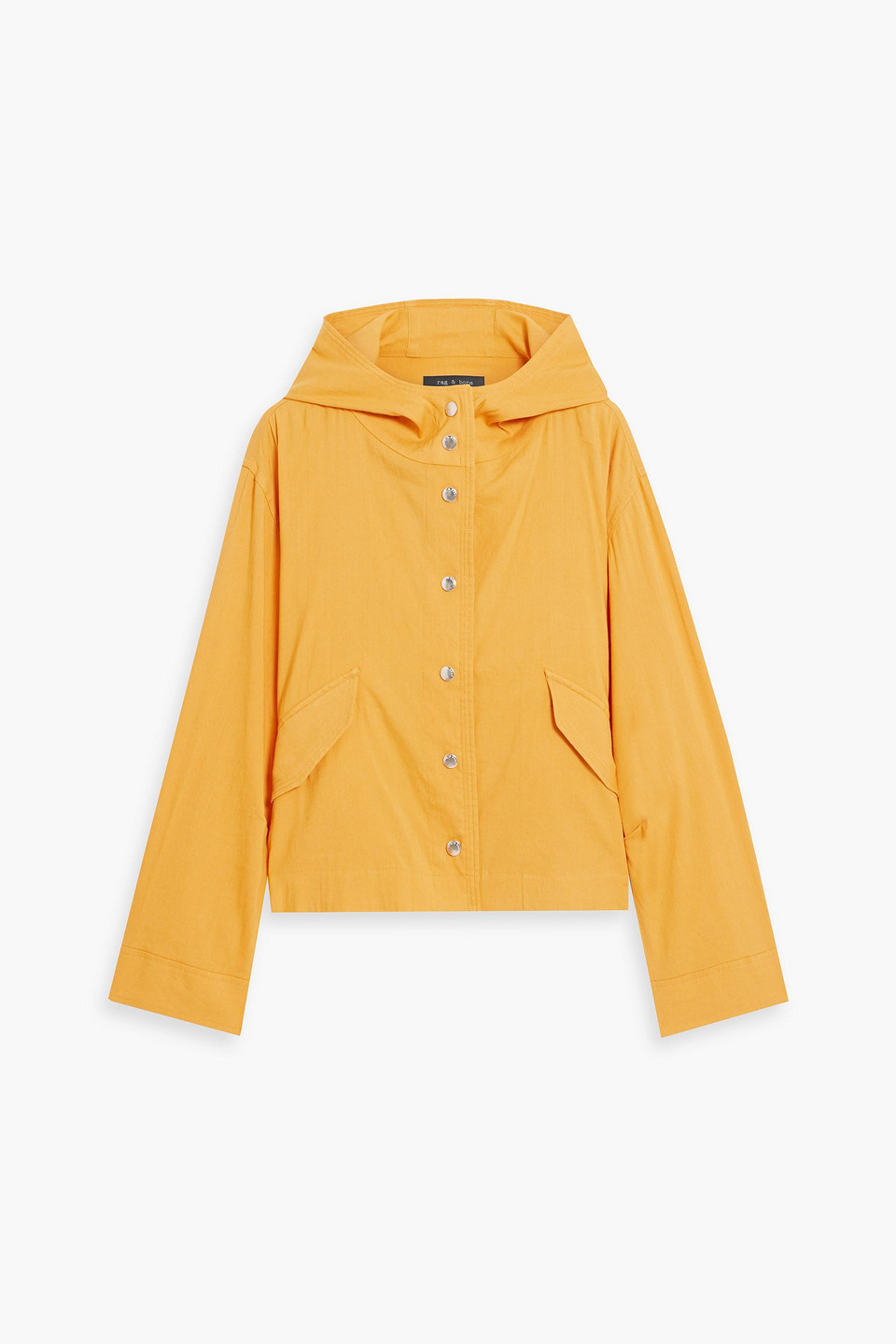 Rag & Bone Linen-blend Hooded Jacket In Saffron