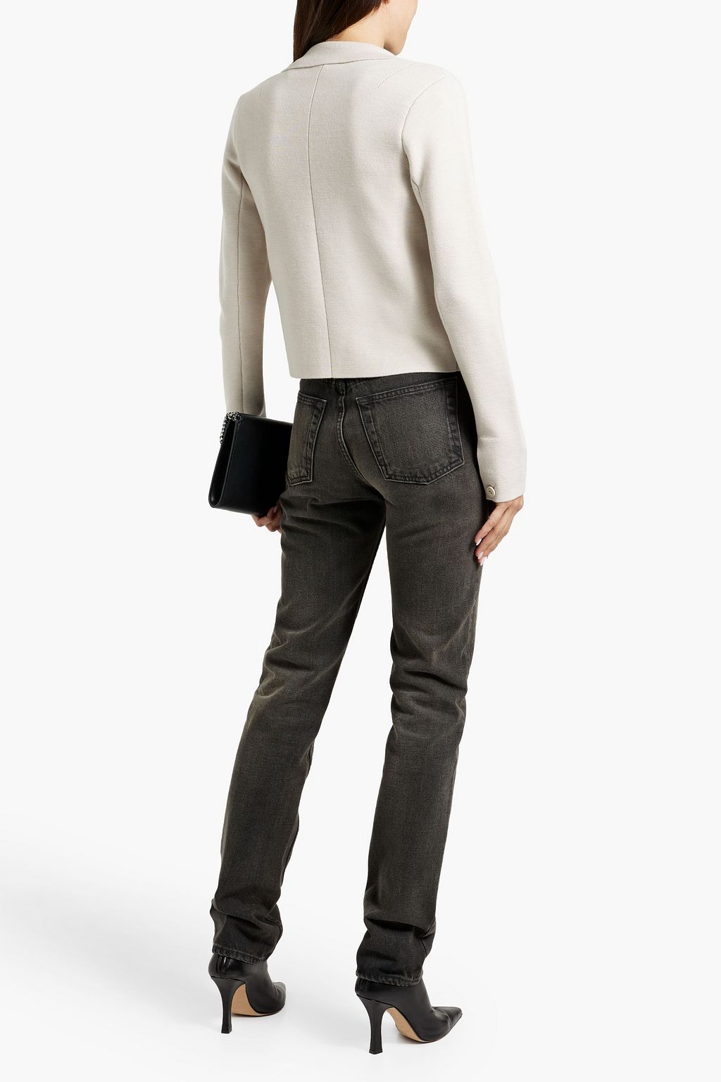 RAG & BONE Joy cropped double-breasted merino wool-blend blazer