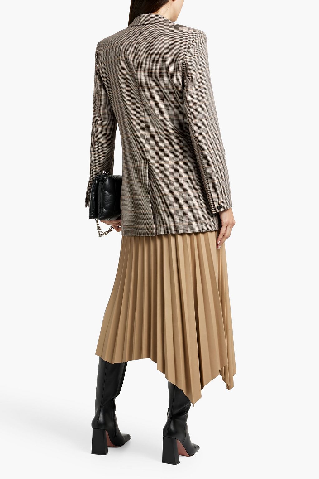 RAG & BONE Houndstooth linen and cotton-blend tweed blazer