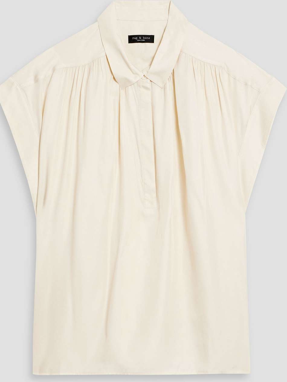 robin silk-blend top