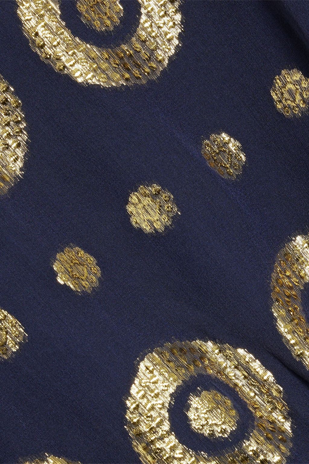 SALONI Isabel metallic fil coupé silk and Lurex®-blend maxi dress