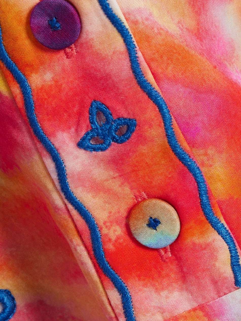 dree tie-dyed broderie anglaise cotton mini dress