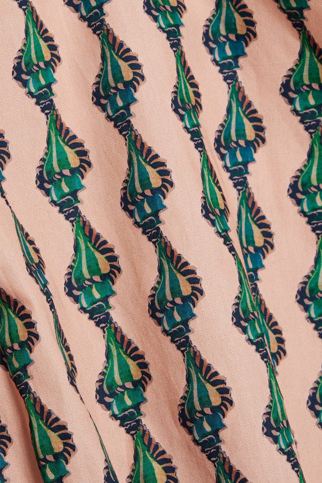 SALONI Riya printed cotton-poplin mini shirt dress