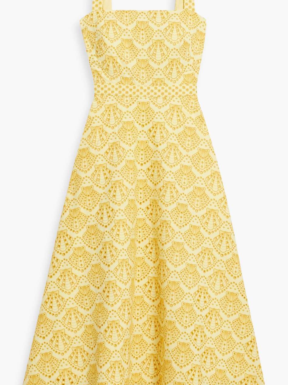 aubrey broderie anglaise cotton midi dress