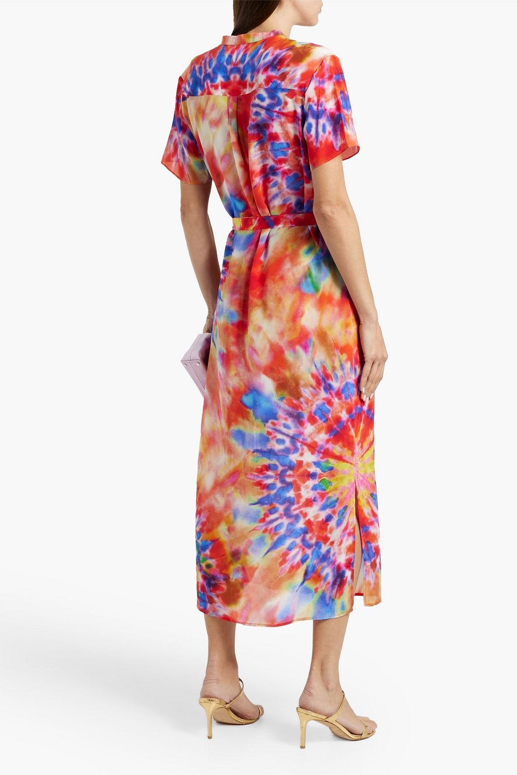 SALONI Vicki printed silk crepe de chine midi dress
