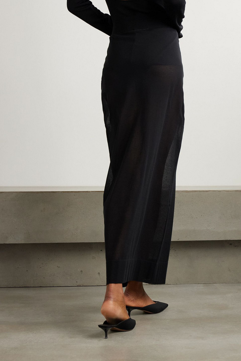  Stella Mccartney - Midirock Aus Einer Baumwollmischung - Schwarz - L 