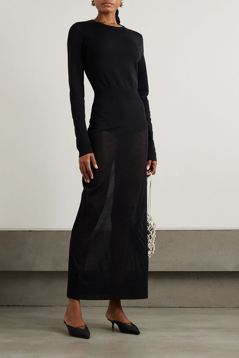  Stella Mccartney - Midirock Aus Einer Baumwollmischung - Schwarz - L 
