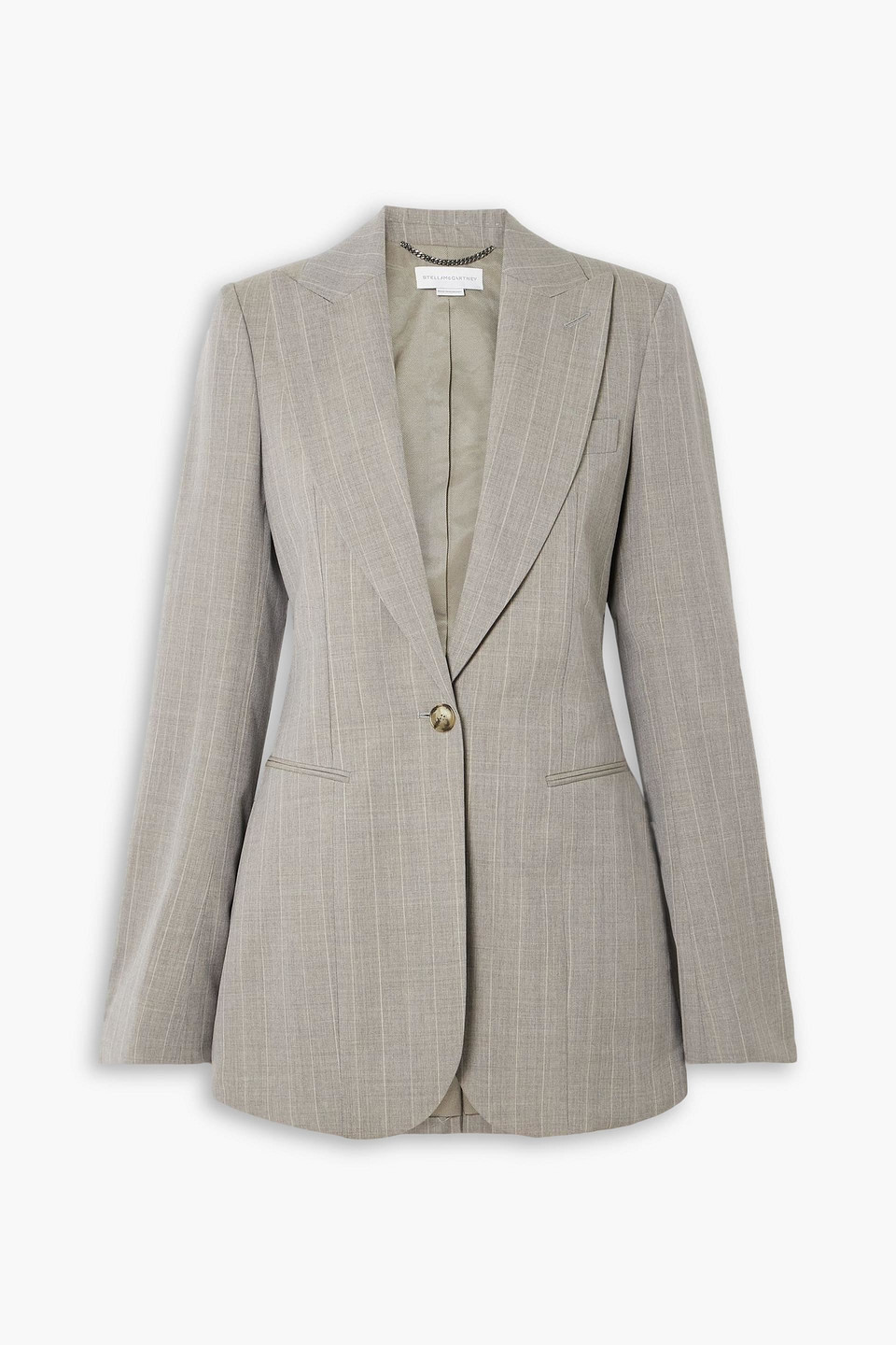 stella mccartney - pinstriped wool blazer - gray - it 36