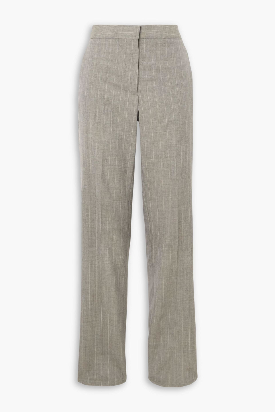 Stella Mccartney Pinstriped Wool Straight-leg Pants In Multi