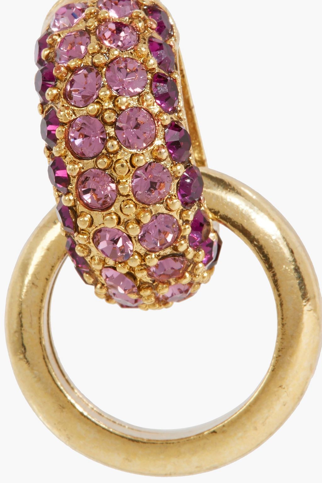OSCAR DE LA RENTA Gold-tone crystal earrings