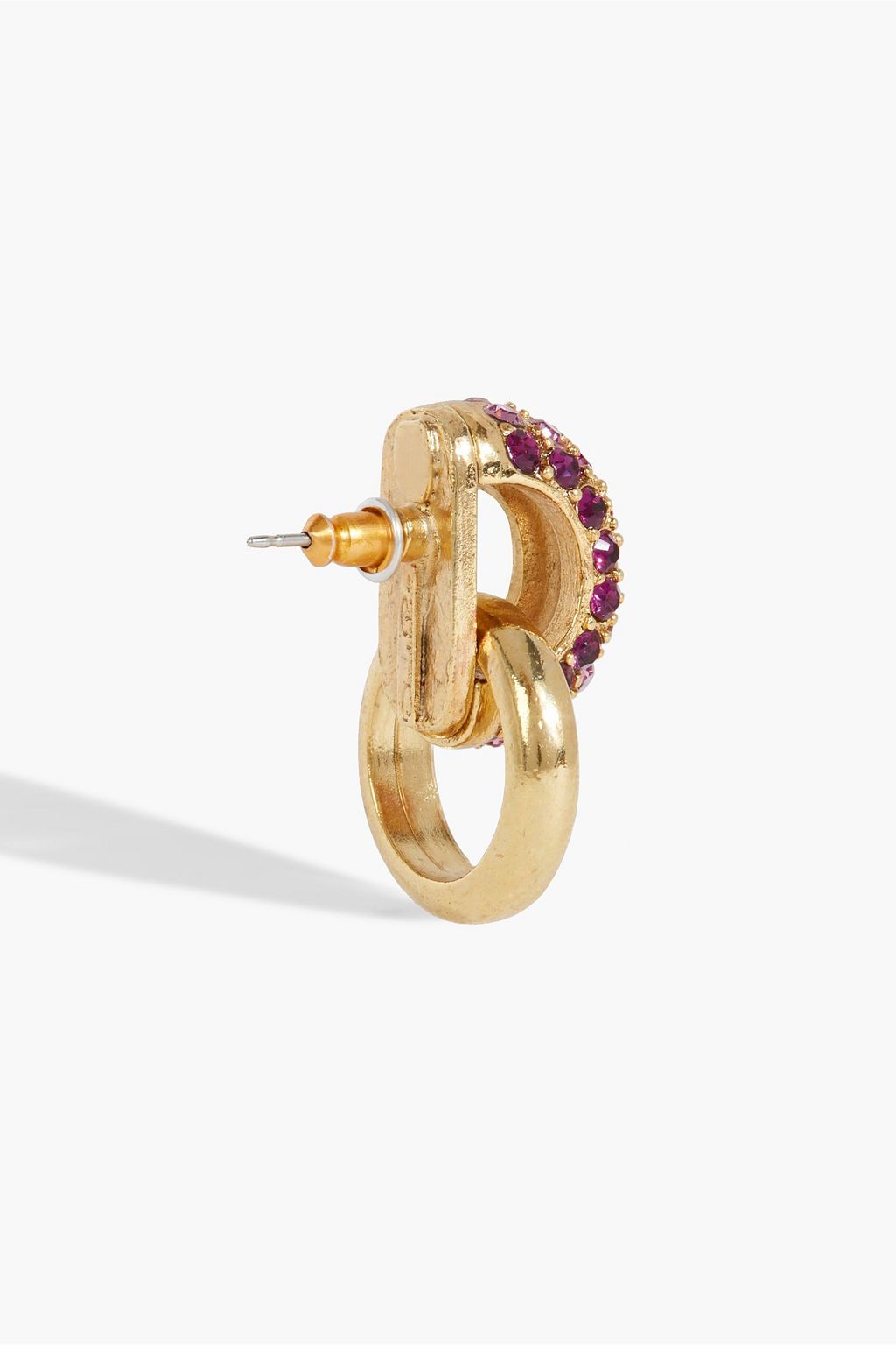 OSCAR DE LA RENTA Gold-tone crystal earrings
