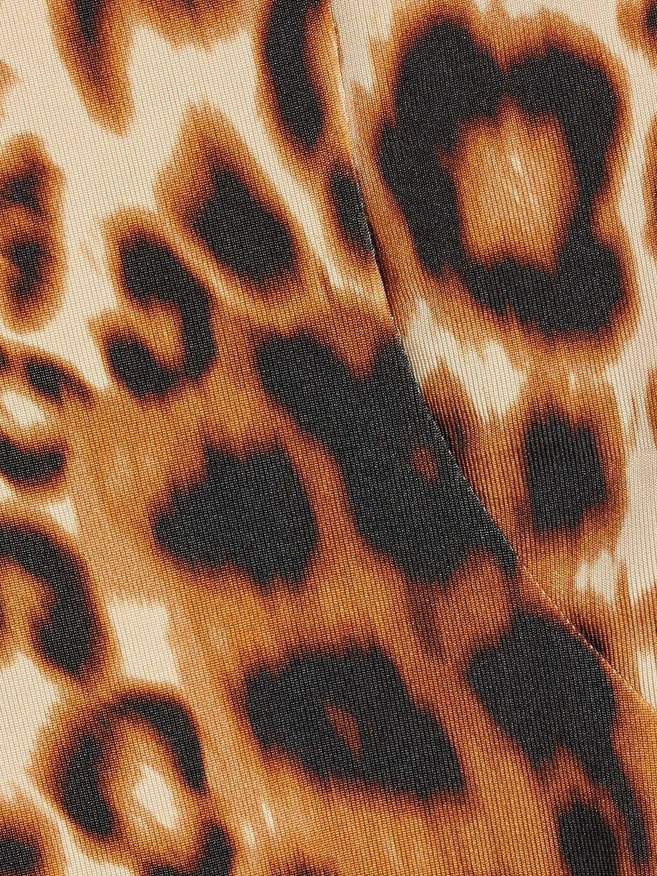 leopard-print stretch-jersey mini dress