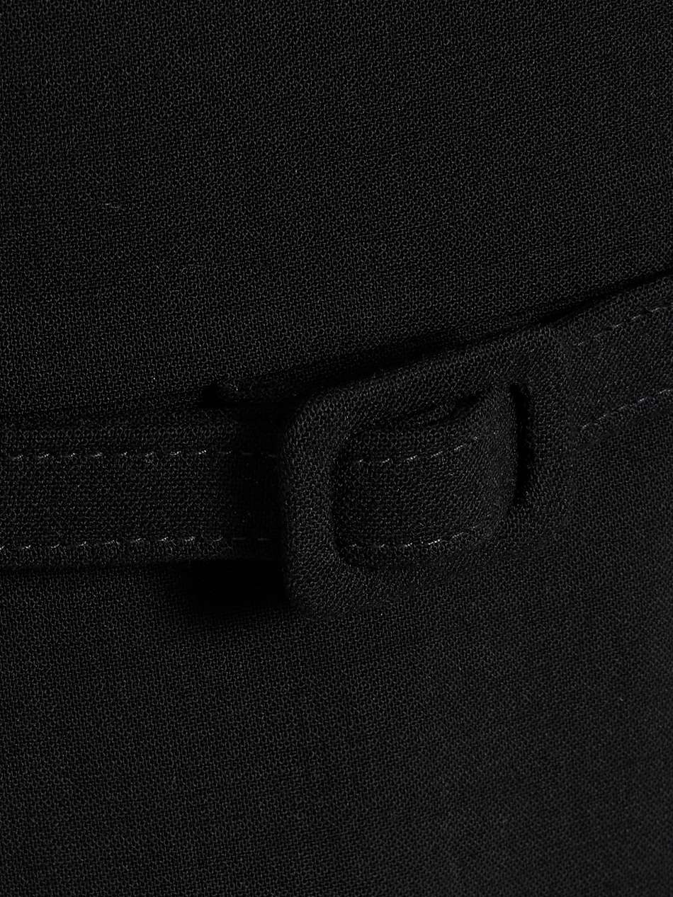 belted layered wool-blend dress