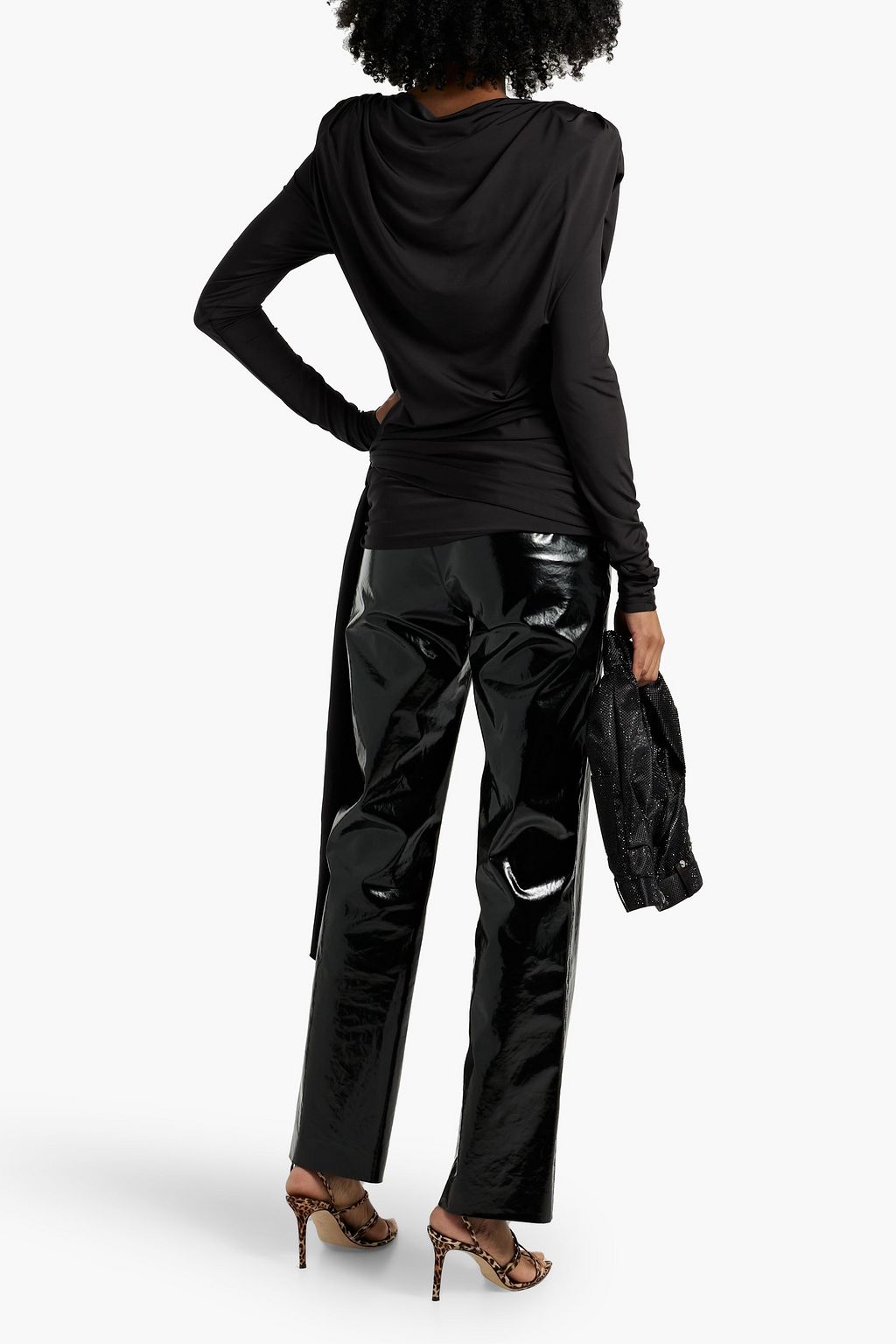ROTATE BIRGER CHRISTENSEN Draped stretch-jersey top