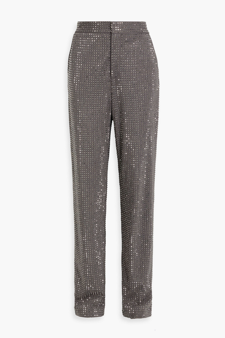 Area Crystal Embellised Tuxedo Pant In Charcoal
