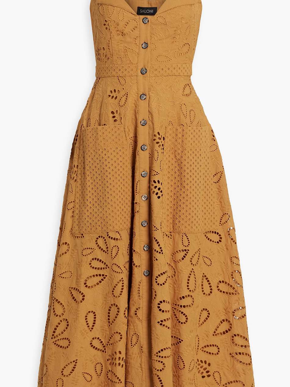 fara broderie anglaise cotton midi dress
