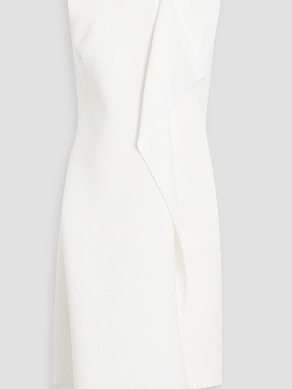 ruffled crepe mini dress
