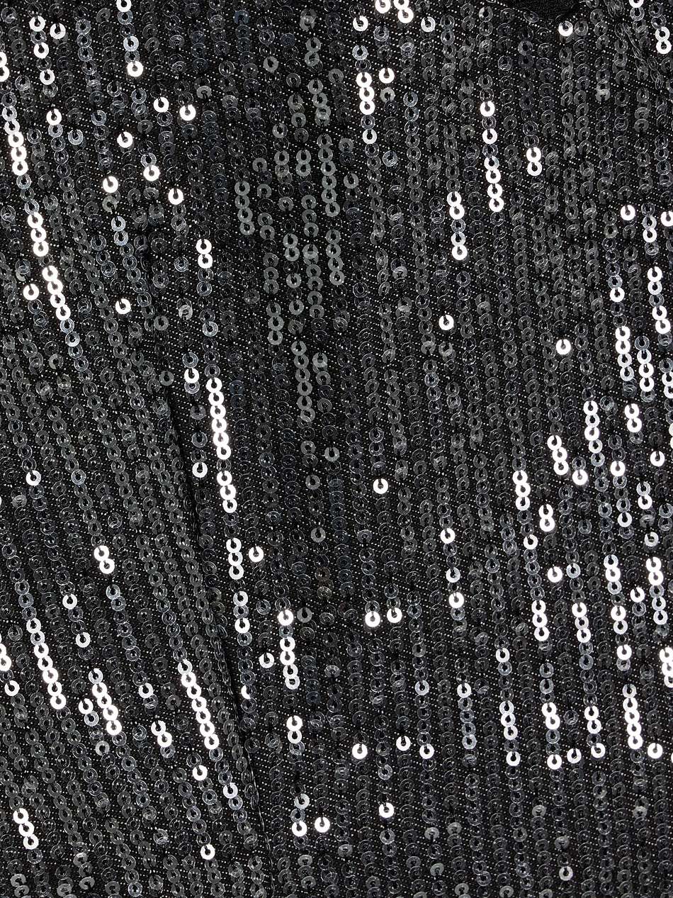 sequined embroidered cotton point d'esprit mini dress