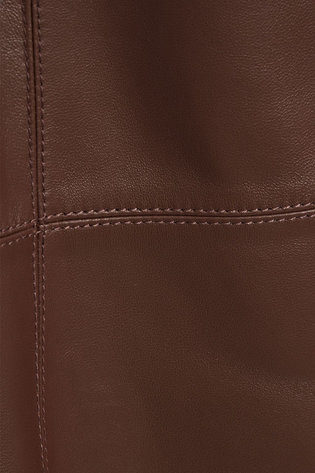 OSCAR DE LA RENTA Belted leather midi skirt