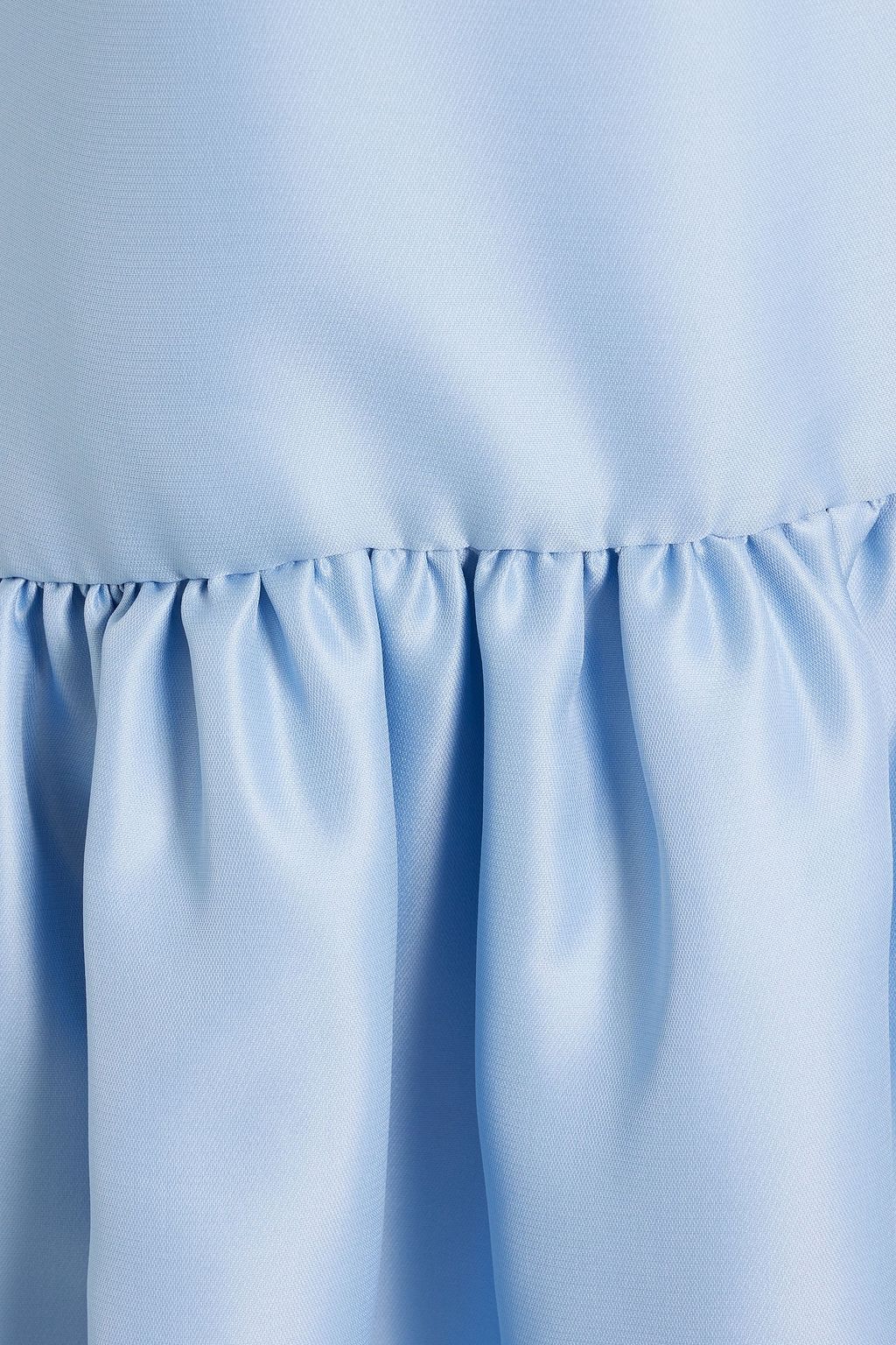 OSCAR DE LA RENTA Flared gathered duchesse silk-satin dress
