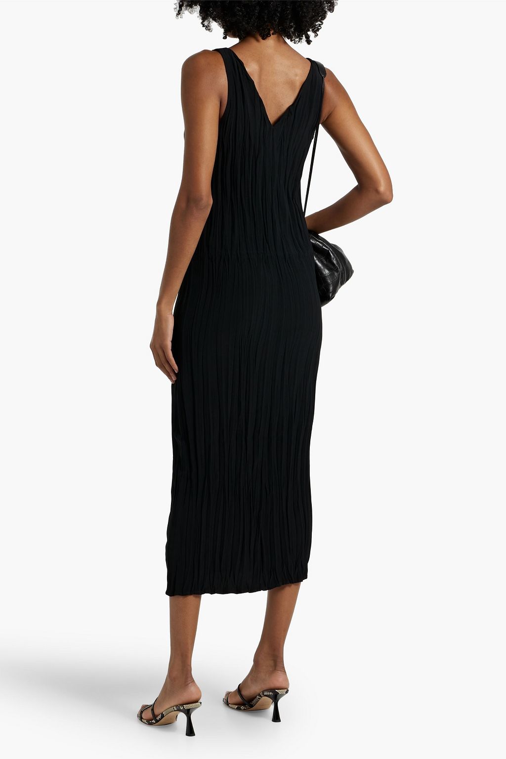 BITE STUDIOS Maisie plissé-woven midi dress
