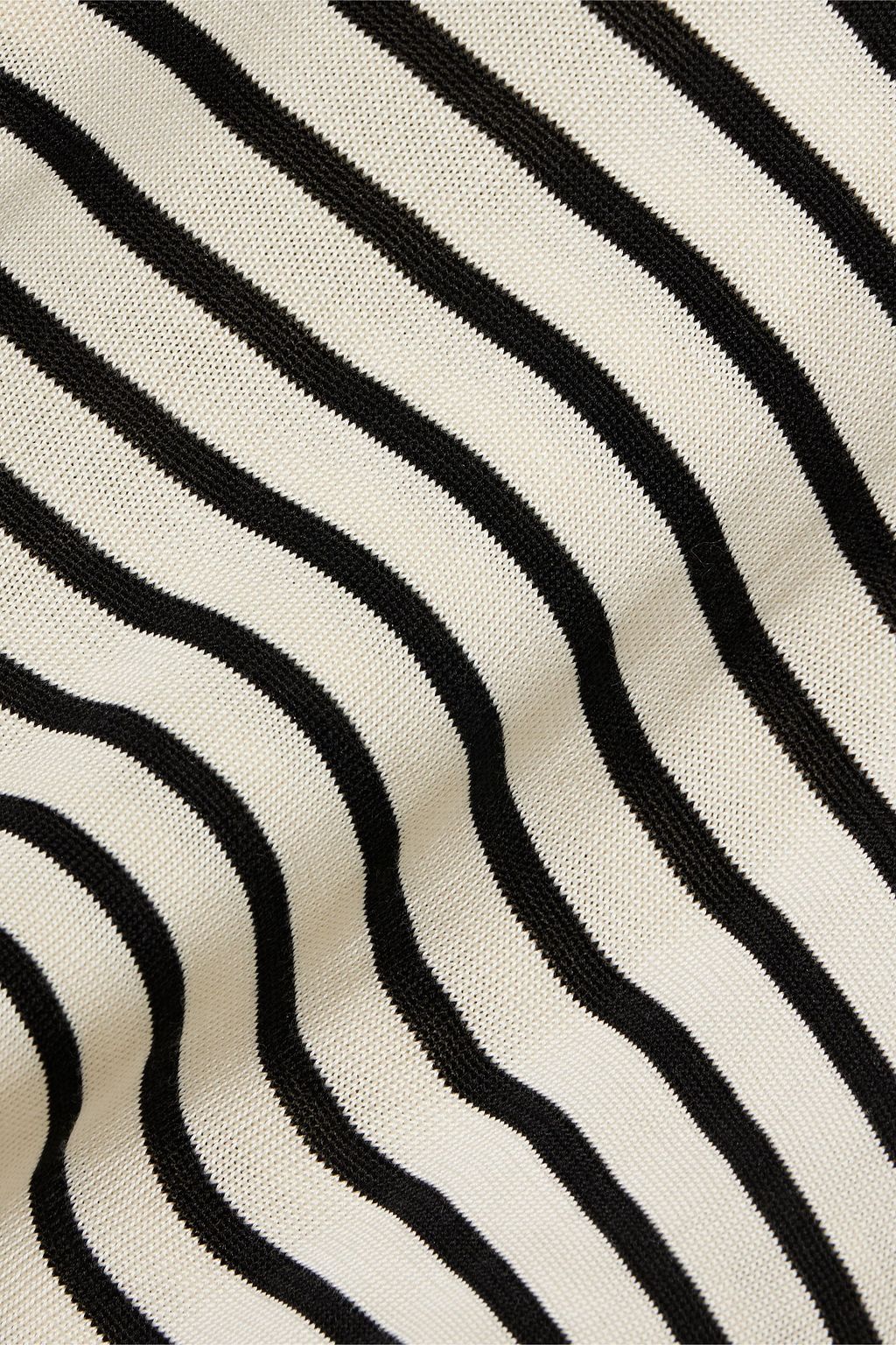 KHAITE Casey striped silk sweater