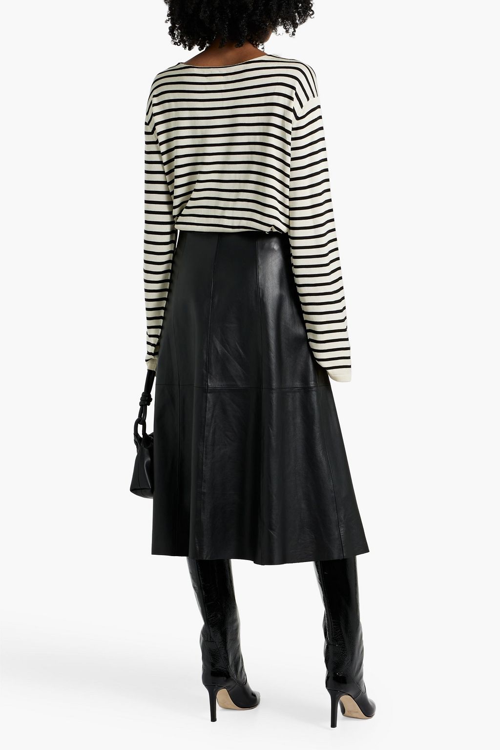 KHAITE Casey striped silk sweater