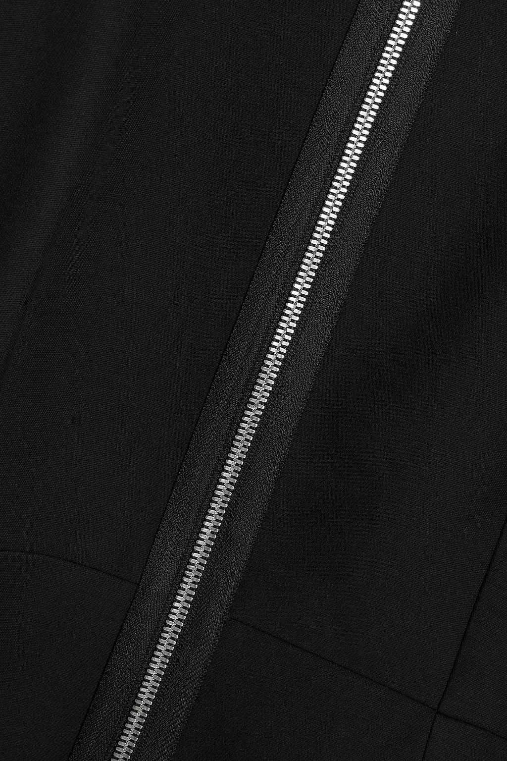 GUCCI Zip-detailed silk and wool-blend mini dress