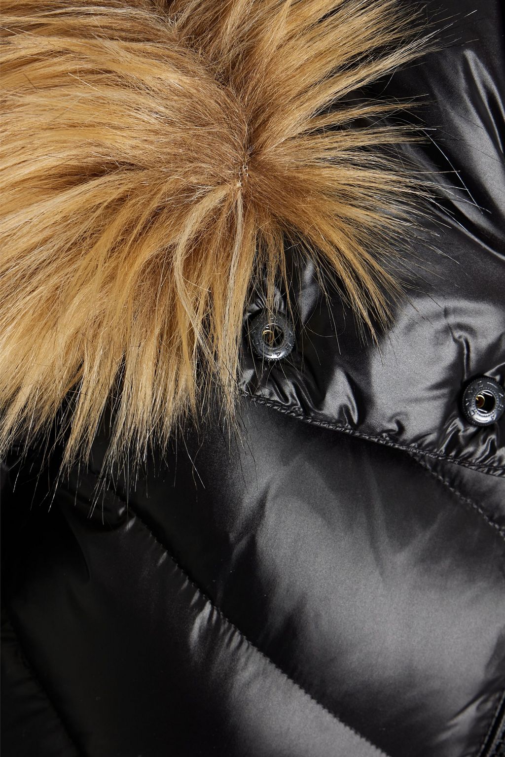 RUDSAK Leather-trimmed quilted shell hooded down coat