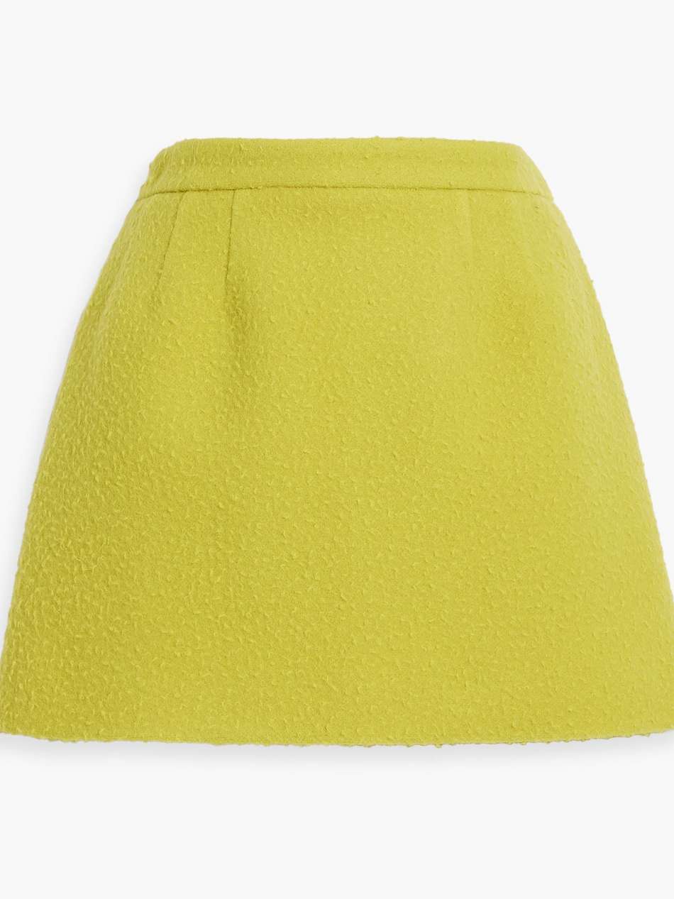 wool-bouclé mini skirt