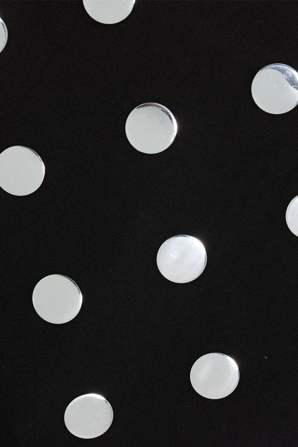 Area Polka Dot-appliqué Bodysuit In Black